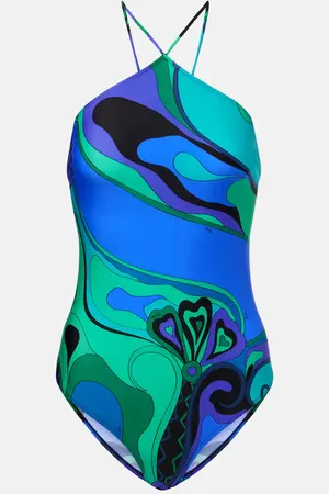 Puccini Orchidee halterneck swimsuit