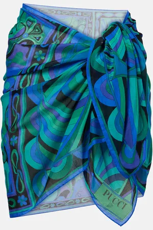Puccini Orchidee cotton beach cover-up
