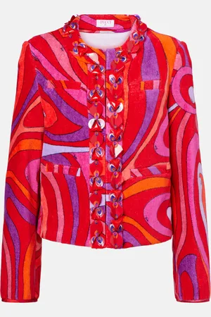 Puccini Marmo embellished cotton terry jacket