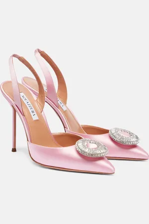 Pink Heels With Bow Tacones De Aguja ZARA Efecto Satén Rosa