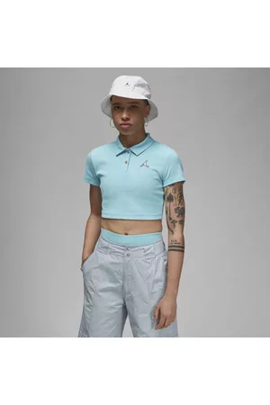 Nike Mujer Playeras - Polo cropped de tela de canalé para mujer Jordan