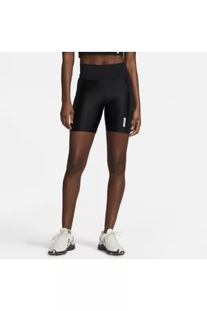 Nike Mujer Shorts - Shorts de ciclismo de 18 cm de tiro medio con bolsillos para mujer Pro