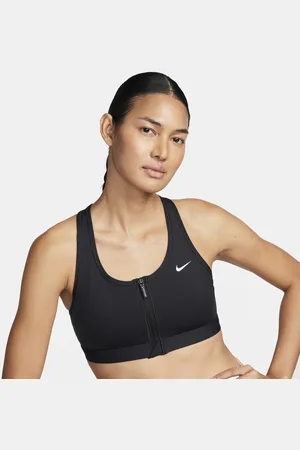 Nike Swoosh Front Zip Bra deportivo de media sujeción con almohadillas para mujer