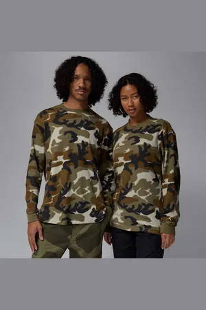 Nike Playera de manga larga camuflajeada para hombre Jordan MVP