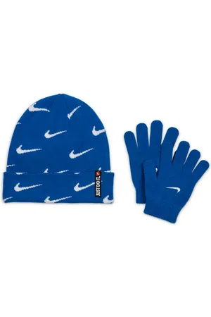Nike Conjunto de gorro y guantes para niños talla grande Swoosh Repeat
