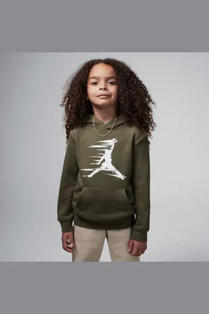 Nike Sudadera con gorro sin cierre de tejido Fleece para niños talla grande Jordan Flight MVP