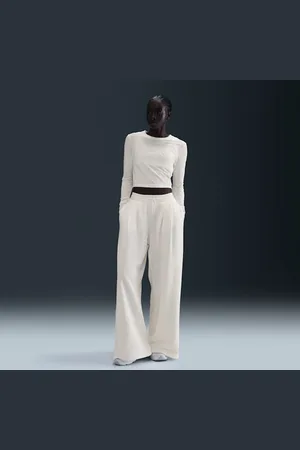 Nike Pants de French Terry plisados de tiro medio para mujer Sportswear Collection