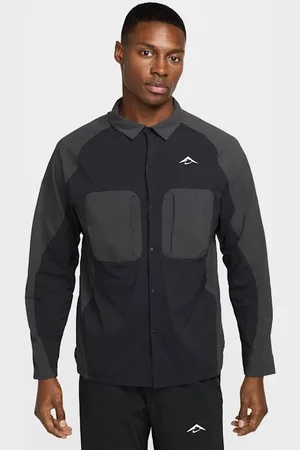 Nike Chamarra tipo camisa de correr Dri-FIT ADV UV para hombre Trail