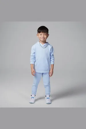 Nike Conjunto de sudadera con gorro sin cierre de French Terry Brooklyn de dos piezas infantil Jordan