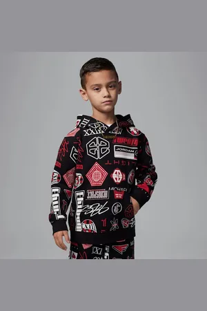 Nike Sudadera con gorro estampada de French Terry para preescolar Jordan Essentials
