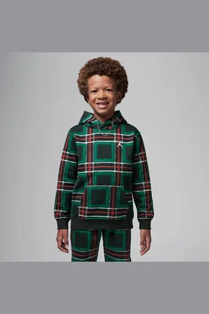 Nike Sudadera con gorro sin cierre festiva de tejido Fleece para niños talla pequeña Jordan Brooklyn Essentials