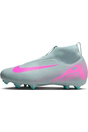 Nike Tacos de fútbol MG de corte high para niños de preescolar y grandes Jr. Mercurial Superfly 10 Academy