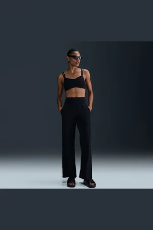 Nike Pants Dri-FIT de tiro alto de pierna amplia para mujer Zenvy