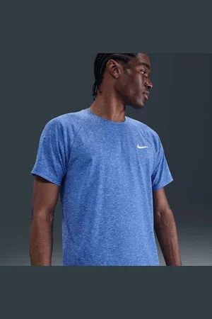 Nike Camiseta Hydroguard de natación de manga corta de tela jaspeada para hombre