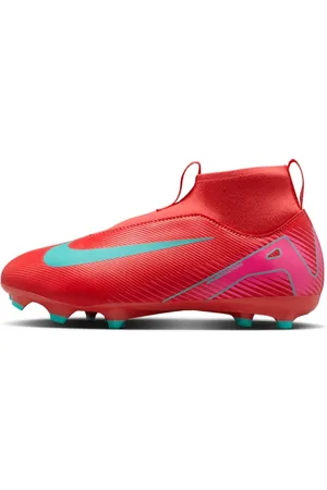 Nike Tacos de fútbol MG de corte high para niños de preescolar y grandes Jr. Mercurial Superfly 10 Academy