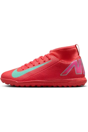 Nike Tacos de fútbol TF de corte high para niños de preescolar y grandes Jr. Mercurial Superfly 10 Club