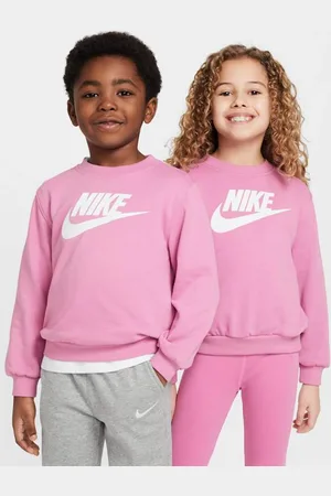 Nike Sudadera de cuello redondo de French Terry para niños talla pequeña