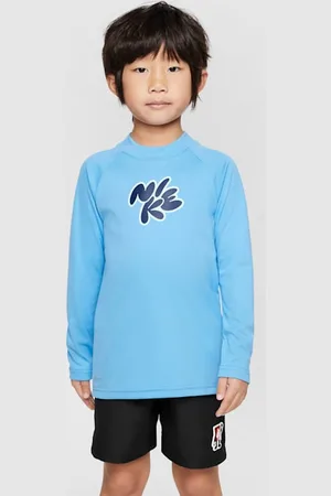 Nike Playera de manga larga para niños talla pequeña Swim Hydroguard