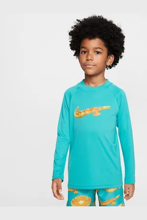 Nike Playera de manga larga para niños talla pequeña Swim Hydroguard
