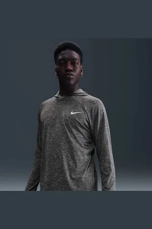 Nike Playera Hydroguard con gorro de manga larga Heather