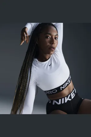 Nike Playera de manga larga Dri-FIT cropped para mujer Pro
