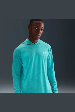 Nike Playera Hydroguard con gorro de manga larga Heather