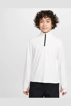 Nike Playera de medio cierre de manga larga Dri-FIT con protección UV para niño talla grande Multi