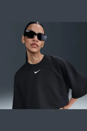 Nike Playera de manga corta de French Terry holgada cropped para mujer Sportswear Phoenix Fleece