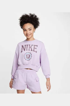 Nike Sportswear Club Sudadera de cuello redondo de French Terry para niñas