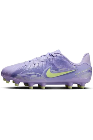 Nike Tacos de fútbol MG de corte low para niños grandes United Jr. Tiempo Legend 10 Academy