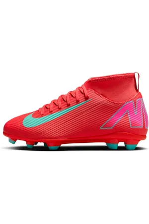 Nike Tacos de fútbol MG de corte high para niños de preescolar y grandes Jr. Mercurial Superfly 10 Club