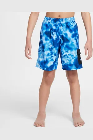 Nike Traje de baño tipo shorts cargo con forro interior de 18 cm Swim Voyage para niños talla grande