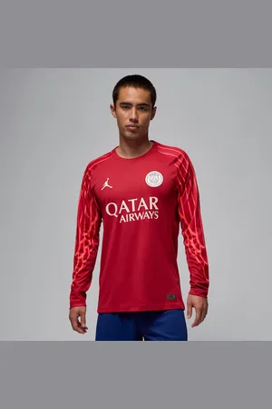 Nike Jersey de fútbol de manga larga Jordan Dri-FIT Replica para hombre Paris Saint-Germain 2025 Stadium Goalkeeper Fourth