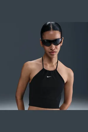 Nike Top halter de French Terry slim cropped para mujer Sportswear Chill Terry