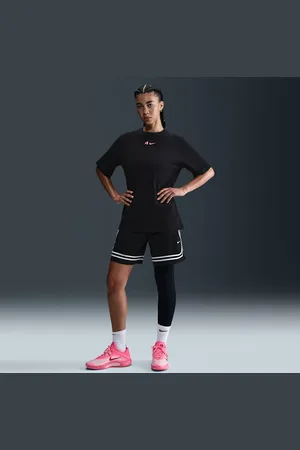 Nike Leggings de básquetbol de tiro medio de una sola pierna asimétricos para mujer A