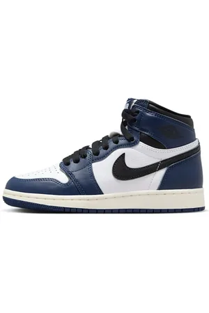 Nike Tenis para niños grandes Air Jordan 1 Retro High OG "Midnight Navy"