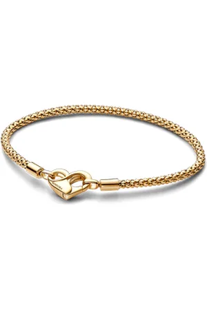 PANDORA Brazalete Cadena con Tachuelas Recubrimiento en Oro de 14K Brazalete Cadena con Tachuelas