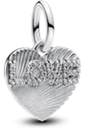 PANDORA Charm Colgante Grabable Corazón Amor Charm Colgante Grabable Corazón Amor Plateado