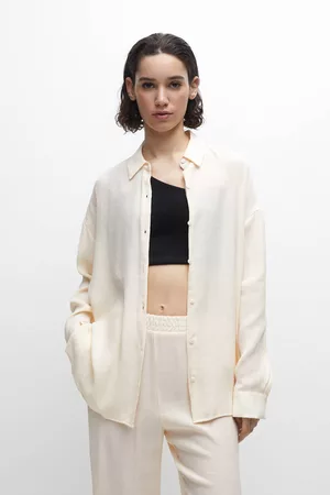 Pull&Bear Mujer Blusas - Camisa Tela Arrugada