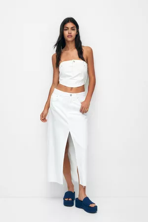 Faldas largas color blanco mujer | FASHIOLA.mx