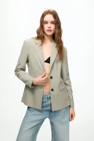 Blazer efecto piel bolsillos - PULL&BEAR