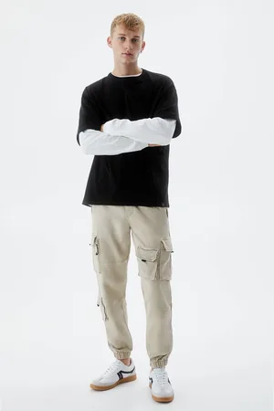 Pull&Bear Pantalón Tipo Jogger Cargo Multibolsillos