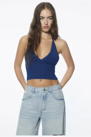 Pull&Bear Top Tejido Cuello Halter