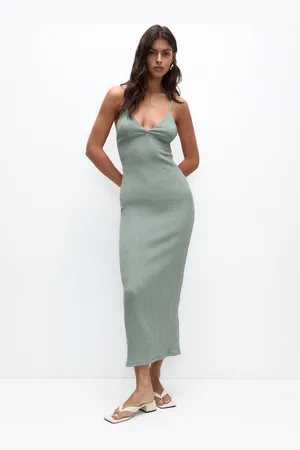 Pull&Bear Vestido Midi Tirantes Bámbula