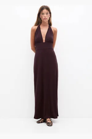 Pull&Bear Vestido Midi Halter