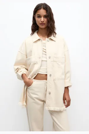 Pull&Bear Sobrecamisa De Mezclilla Bajo Desflecado