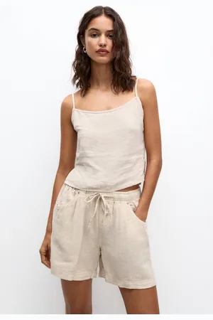 Pull&Bear Bermuda Rústica Lino