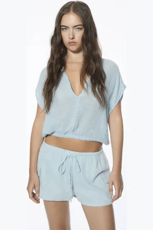 Pull&Bear Short Cargo De Lino