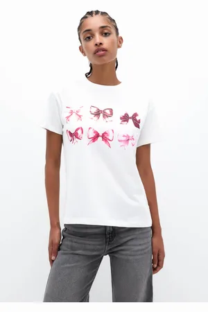 Pull&Bear Playera Gráfico Lazos