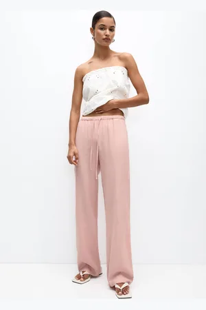 Pull&Bear Pantalón Fluido Con Lino